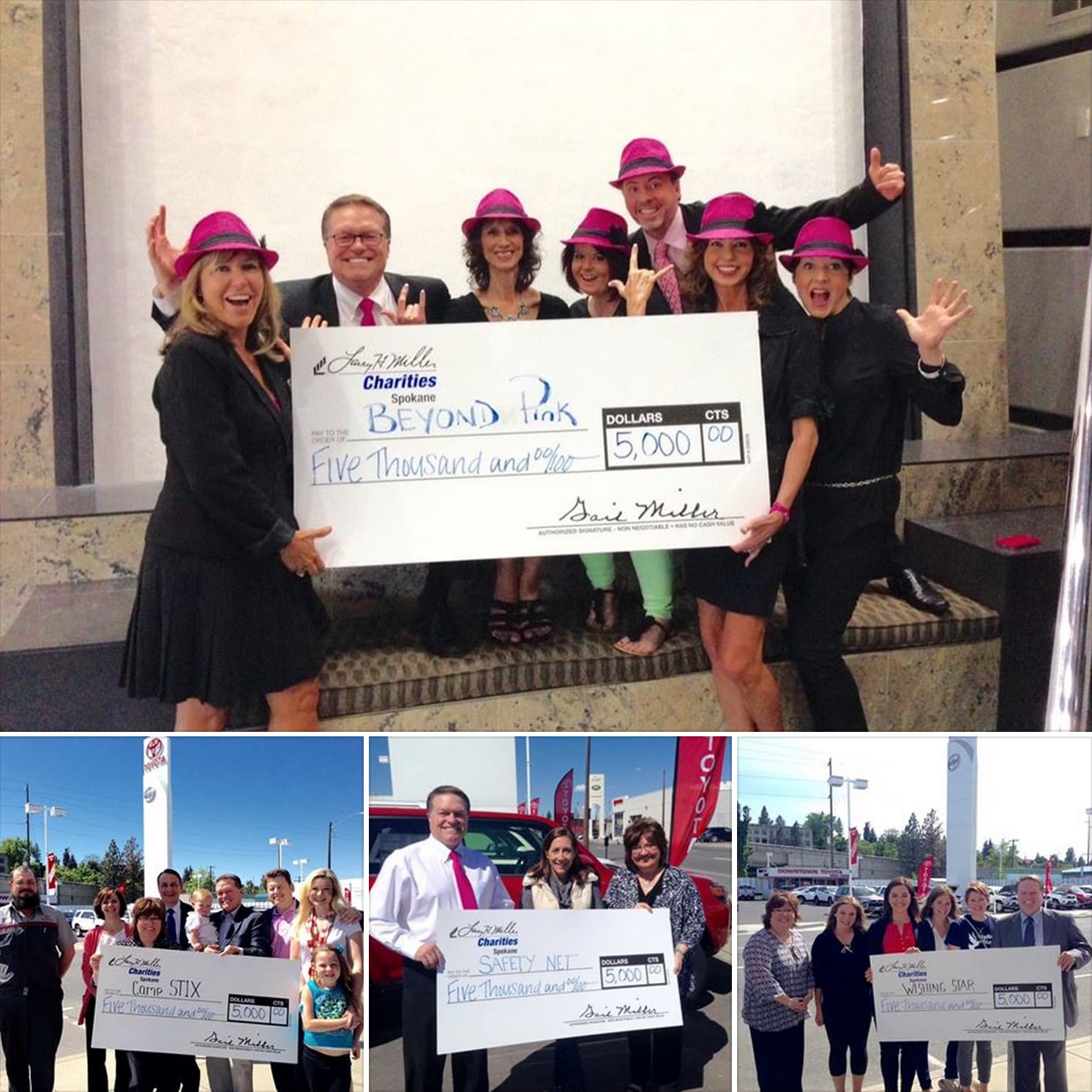 Larry H. Miller Drive For Good Campaign and Toyota Match present $20,000 to local Spokane Charities