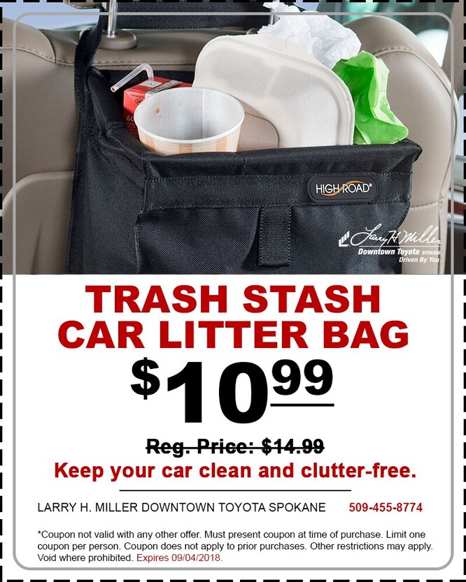 Keep your car clean and organized with a handy lined trash can - August 2018