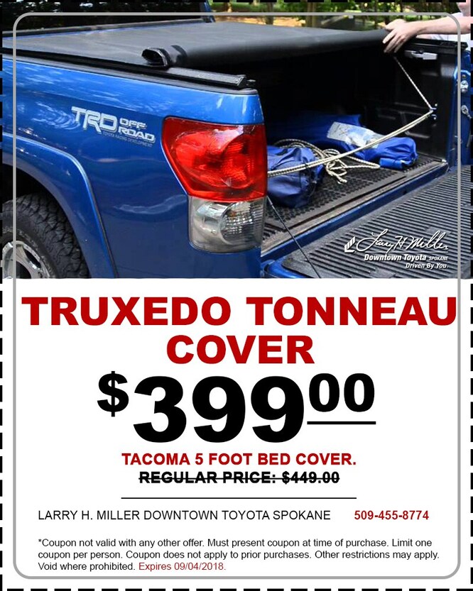 Get a big discount on a Truxedo Tonneau Cover for your Toyota Truck