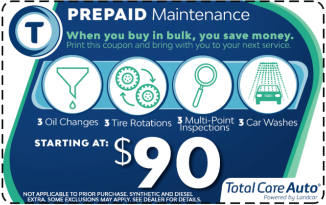 Total Care Auto Prepaid Maintenance Coupon