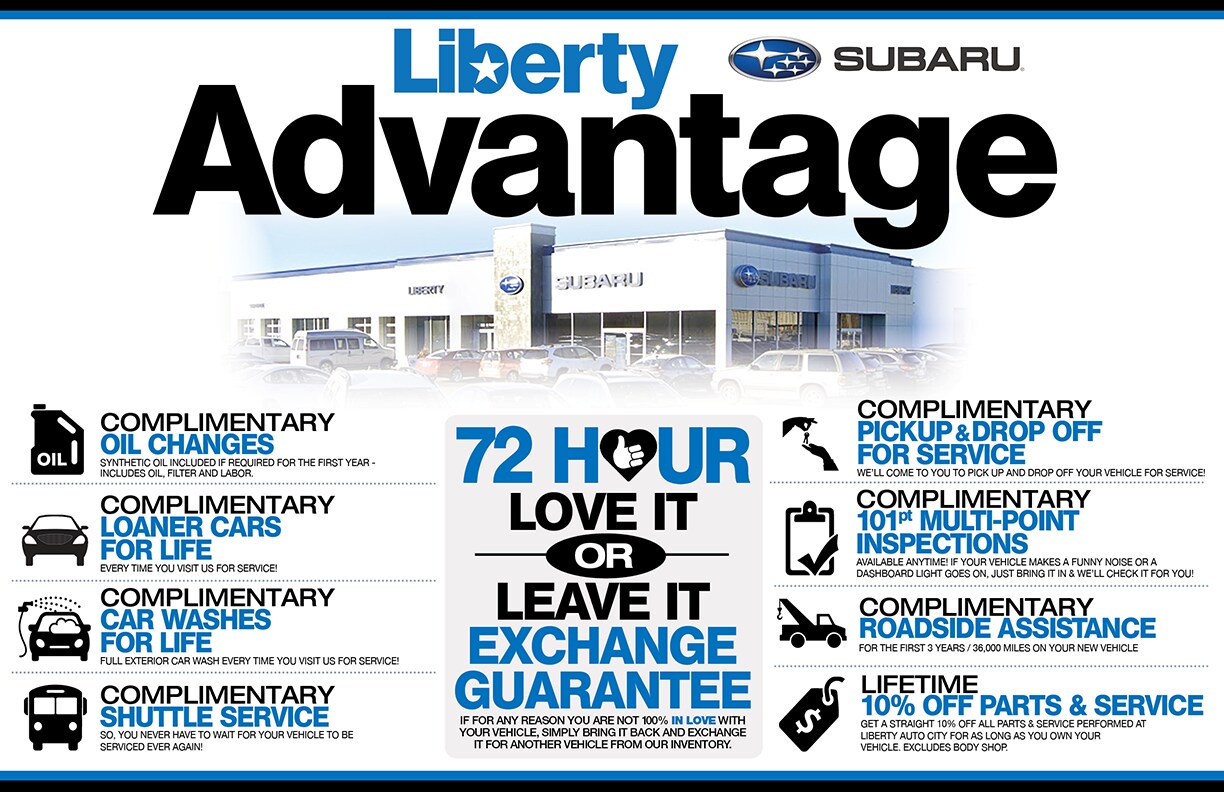 EXTRAS YOU GET AT LIBERTY AUTO SUBARU