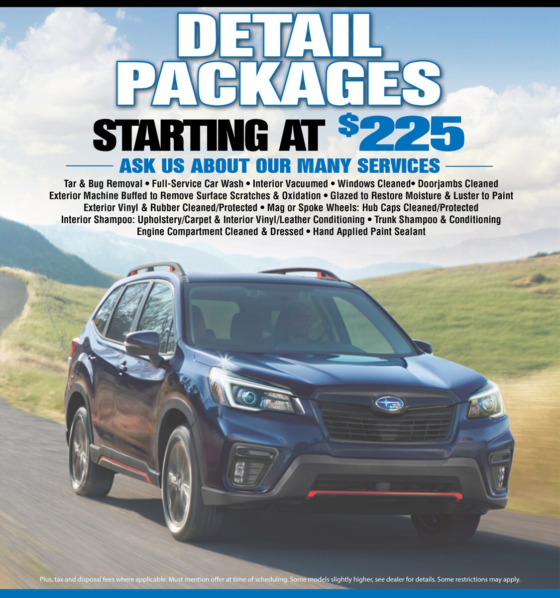 Detail Packages Starting at $225.00
