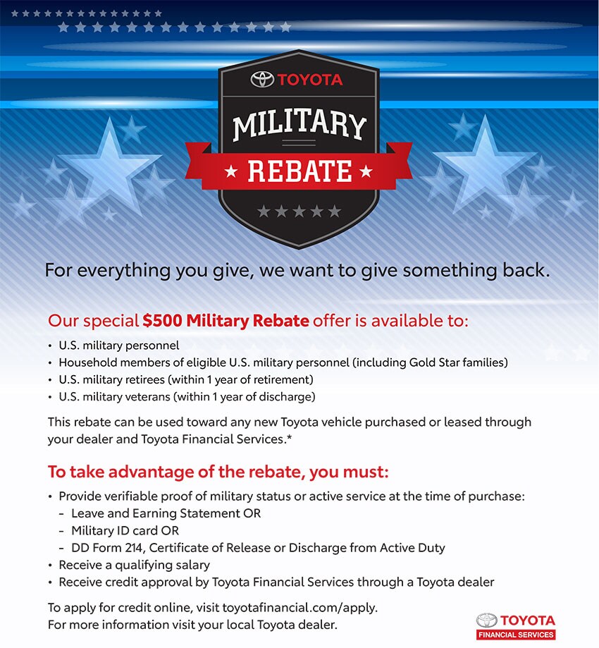 Liberty Toyota Military Rebate