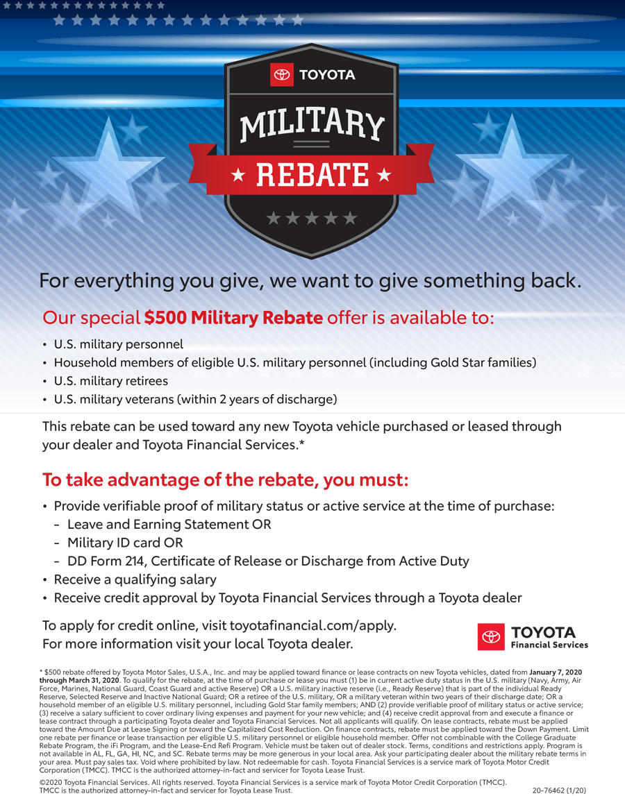 Military Rebate