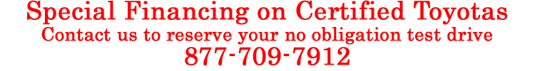 Certified Toyota Rates