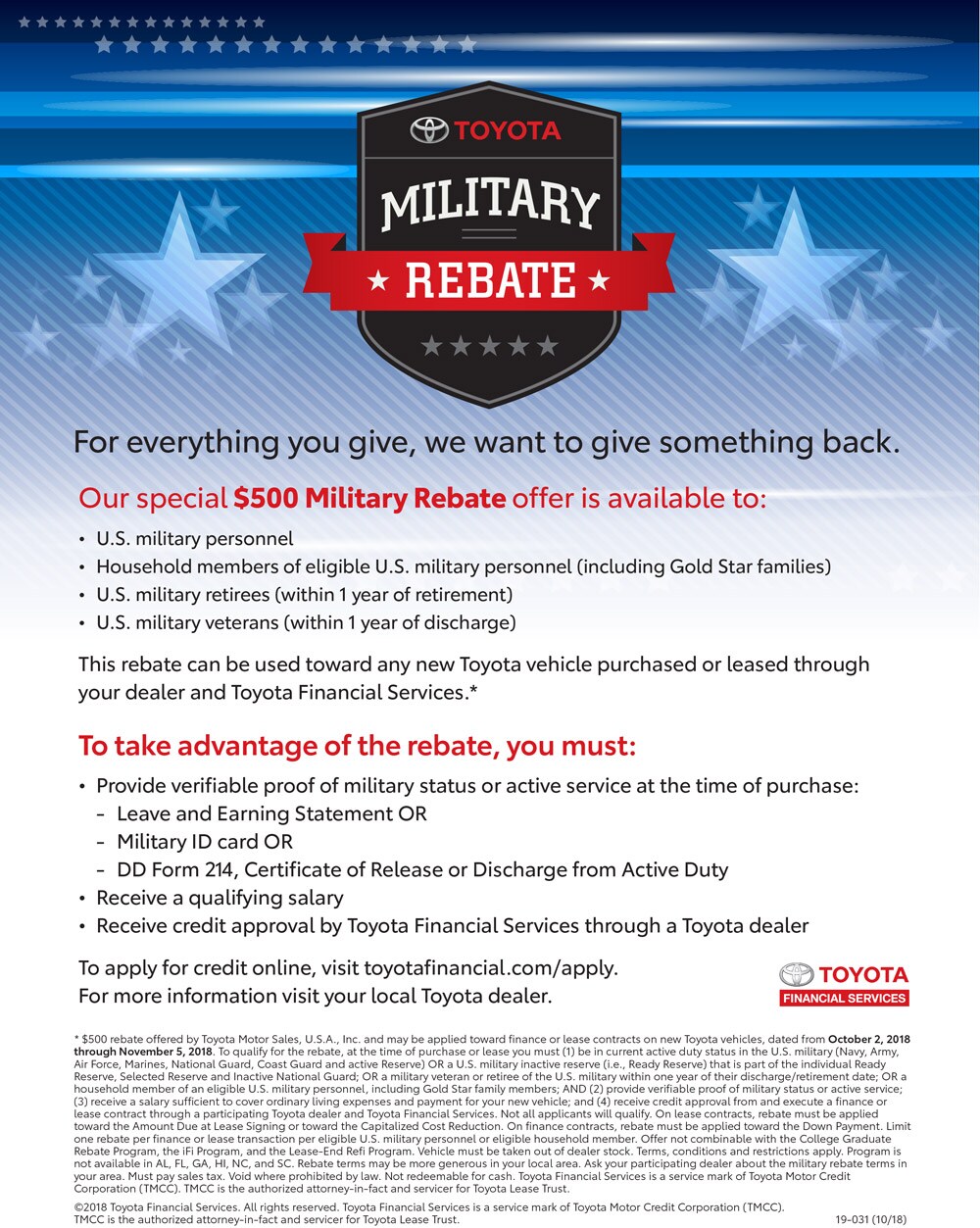 Liberty Toyota Military Rebate