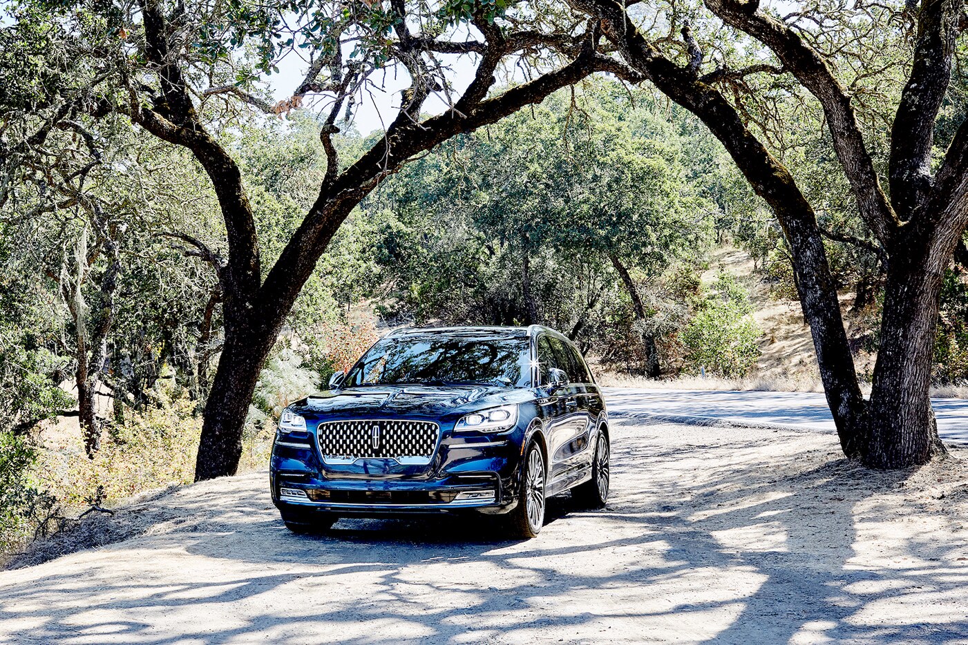 F&I Products overview at Lincoln of New Bern NC | 2020 lincoln aviator parked in nature