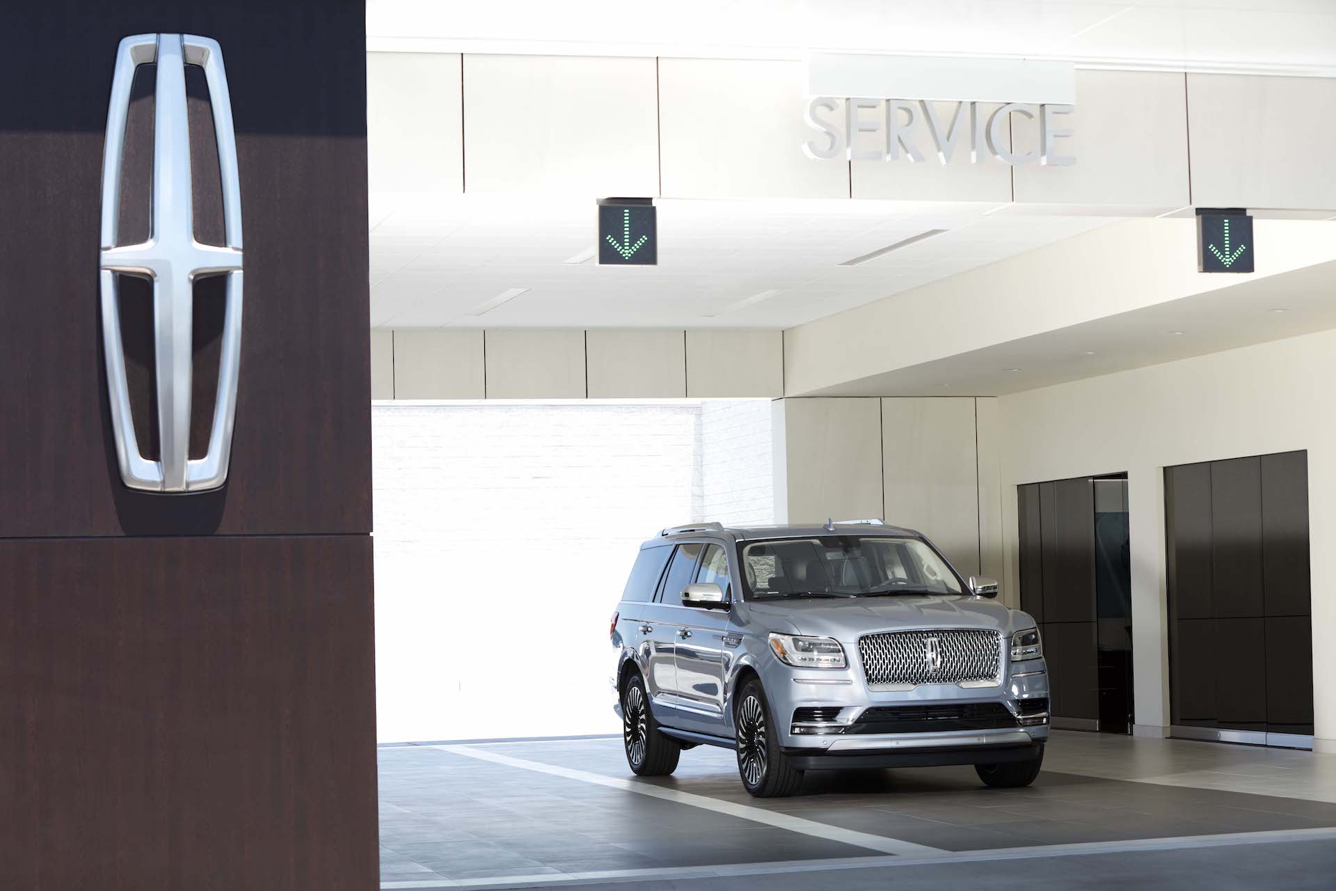 How to check your tires' health at Lincoln of New Bern | Silver 2020 Lincoln Navigator parked in Lincoln Service department