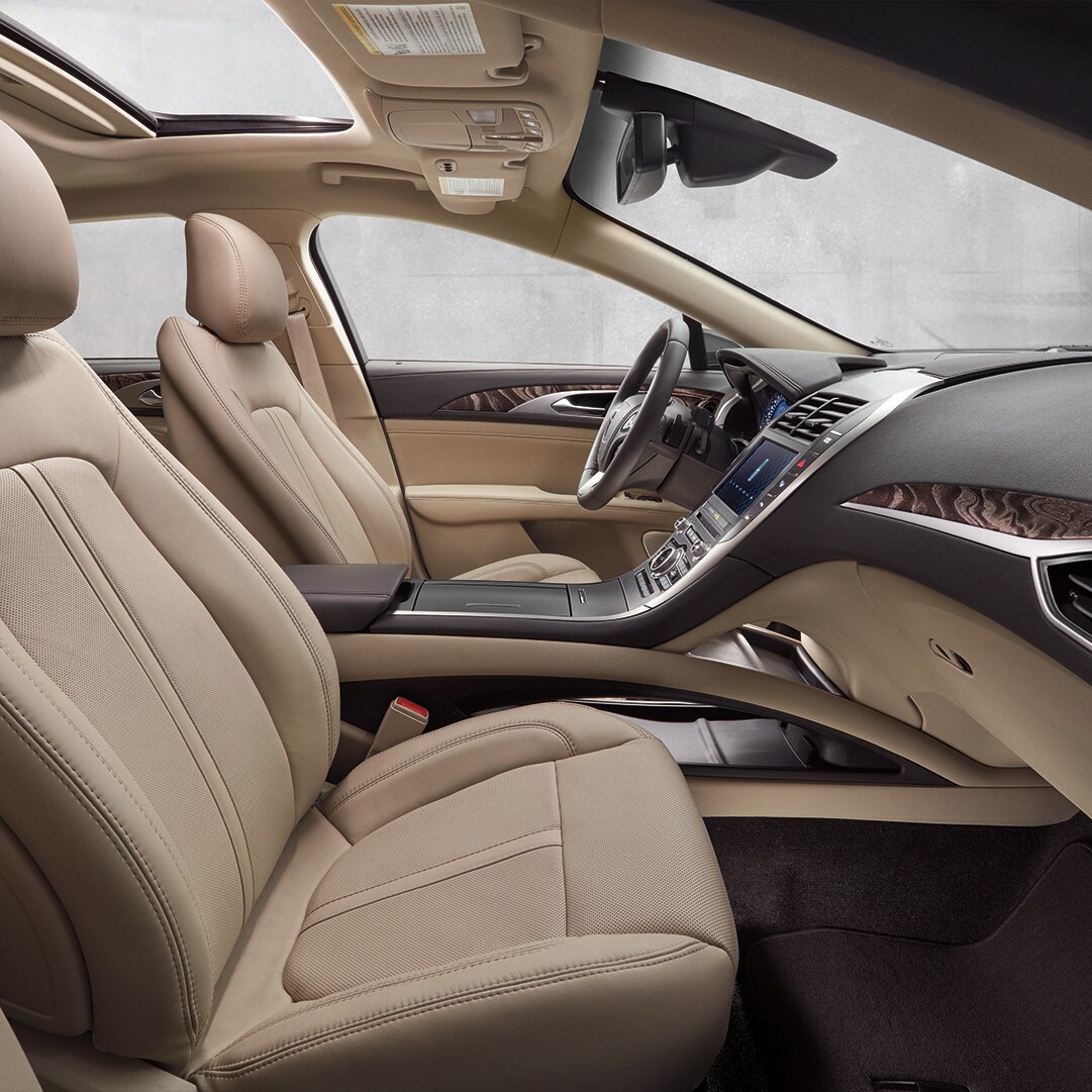 Comparison of the 2020 Lincoln MKZ vs the 2020 Cadillac CT5 at Lincoln of New Bern | Interior drivers seat, passengers seat, and dash of the Lincoln MY20 MKZ