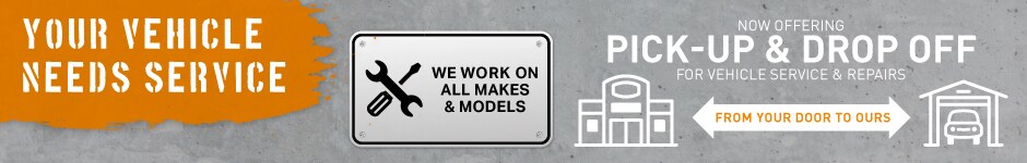 We work on all Makes and Models. Now offering Pick up and Drop off.