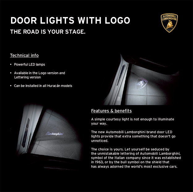 Lamborghini Huracan Door Lights