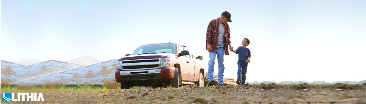Top 10 Best Selling Pickups Grandpa and Grandson in front of truck