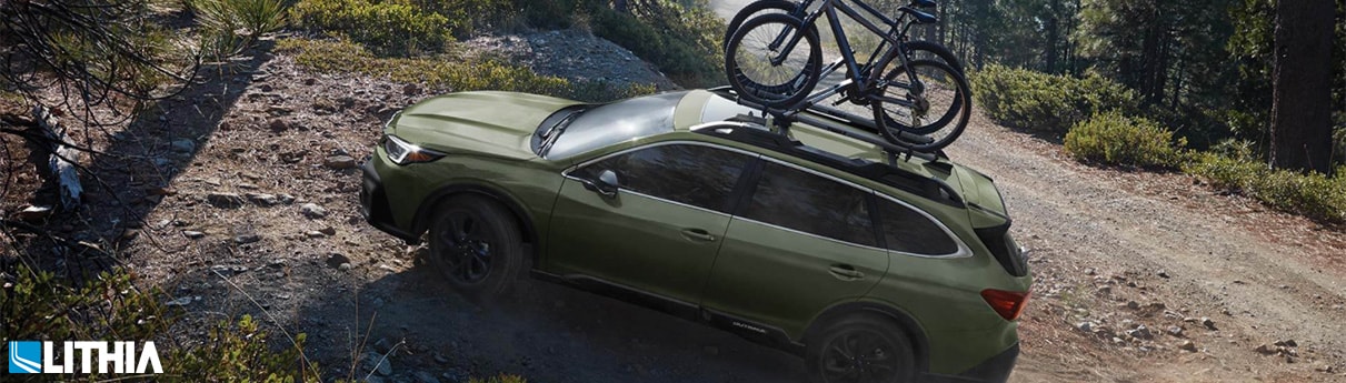 2022 Subaru Outback Subaru Outback Onyx Edition XT shown in Autumn Green Metallic with accessory equipment