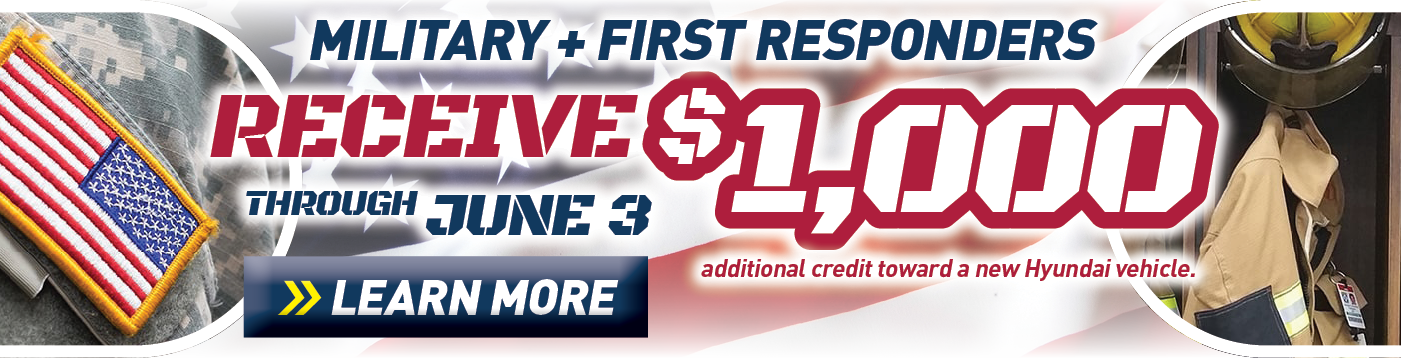 Military & First Responders
$1,000 Credits Lithia Hyundai of Anchorage