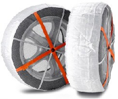 AutoSock installed on tires