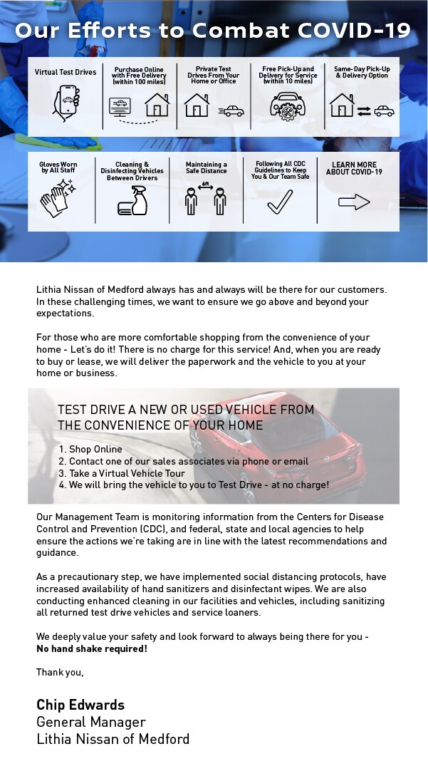 Our Efforts to Combat COVID-19