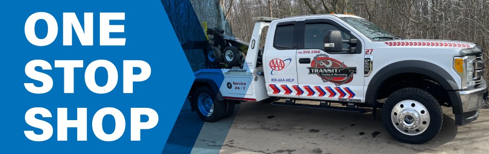 One Stop Shop Ray Laks Honda One Stop Shop AAA Tow Truck Banner
