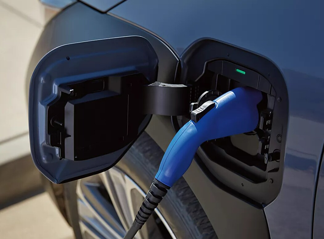 2023 Subaru Crosstrek Plug-In Charging Port.PNG blue Subaru Crosstrek SUV Plug-In port