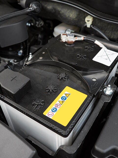 Car Battery Service at Klamath Falls Toyota A Car Battery in an engine bay.