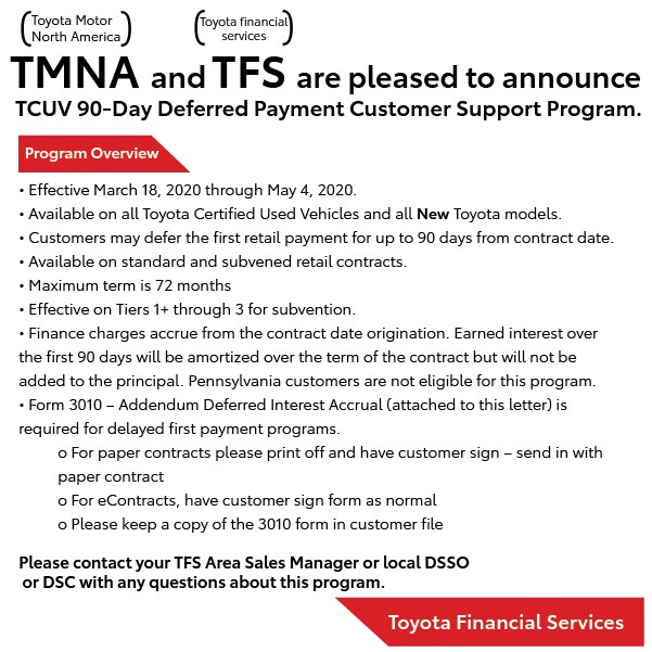 90 Day Deferred Payment