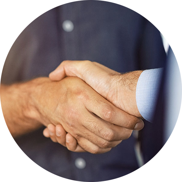 Selling Your Car Two people shaking hands.