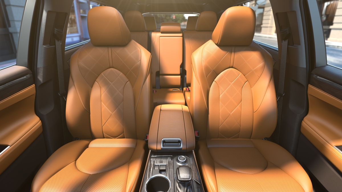 2023-Toyota-Highlander-Platinum-SUV-I03.png Toyota Highlander SUV tan interior, captain's chairs and third row seat