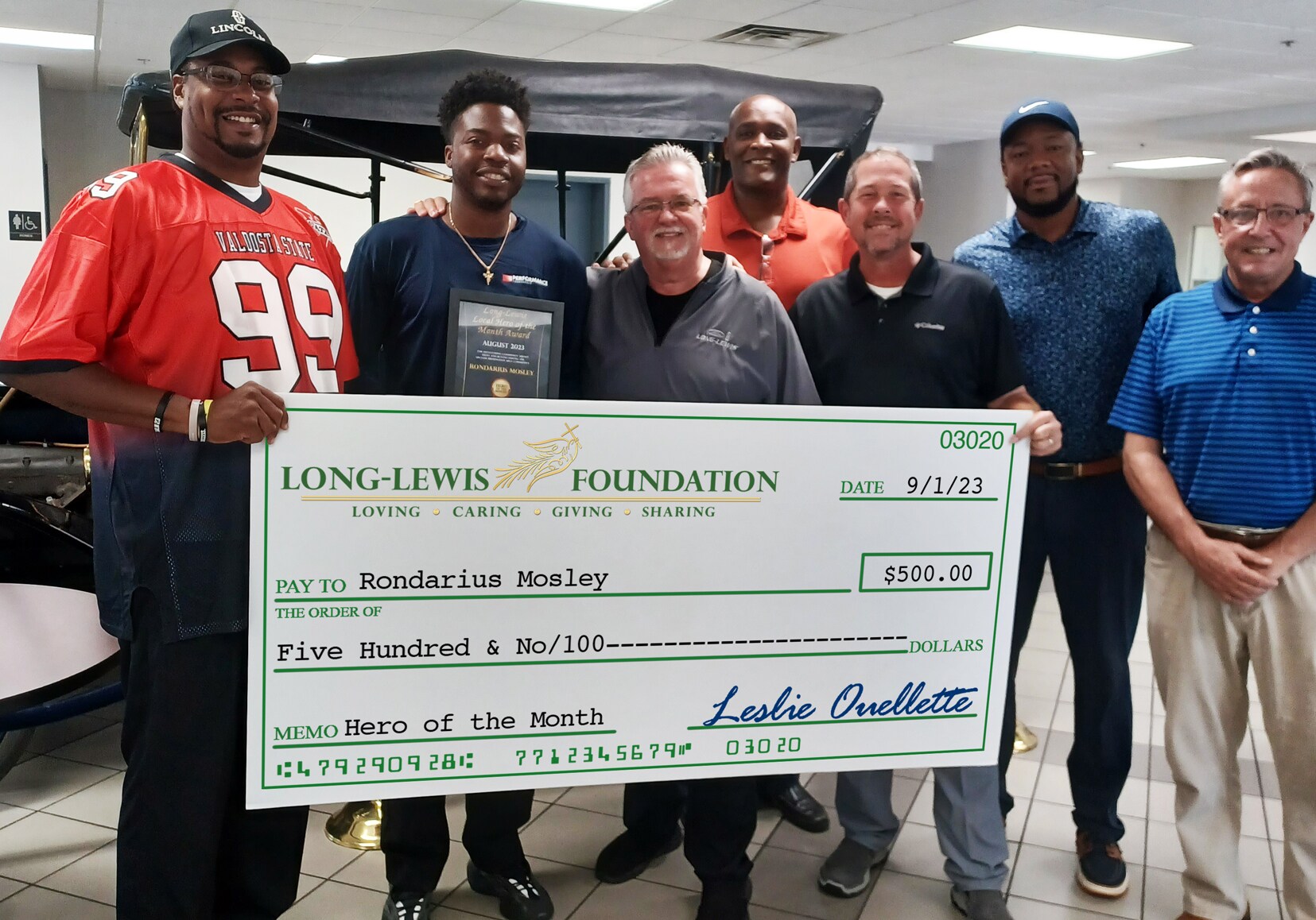 LongLewis Hero of the Month Award LongLewis Ford of Hoover