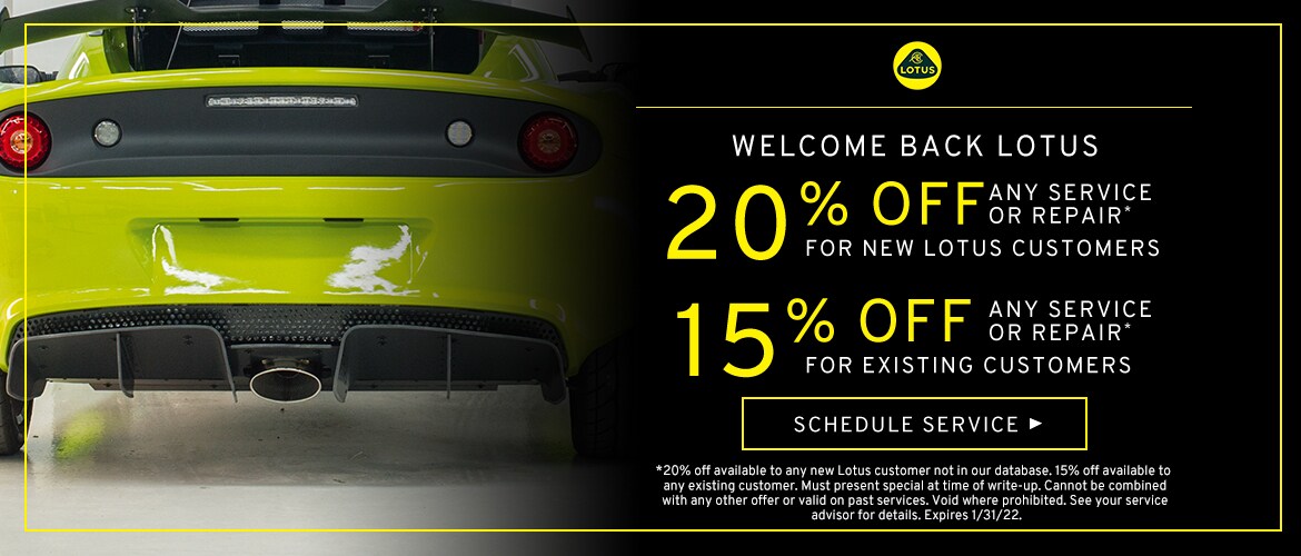 Lotus Service Special in Los Gatos CA