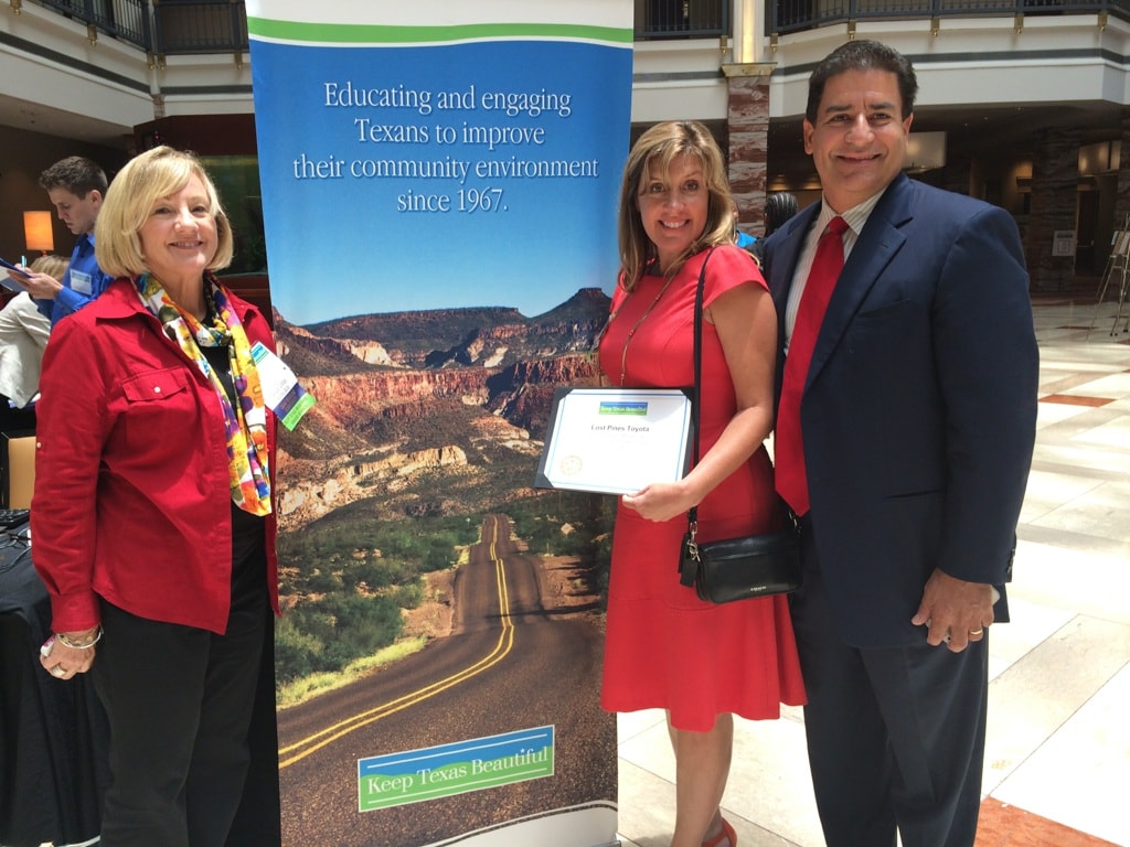 Lost Pines Toyota in Bastrop County wins The Ebby Halliday & Maurice Acers Business Industry Award recognizes businesses with sound environmental principles supporting the KTB mission (4).jpg