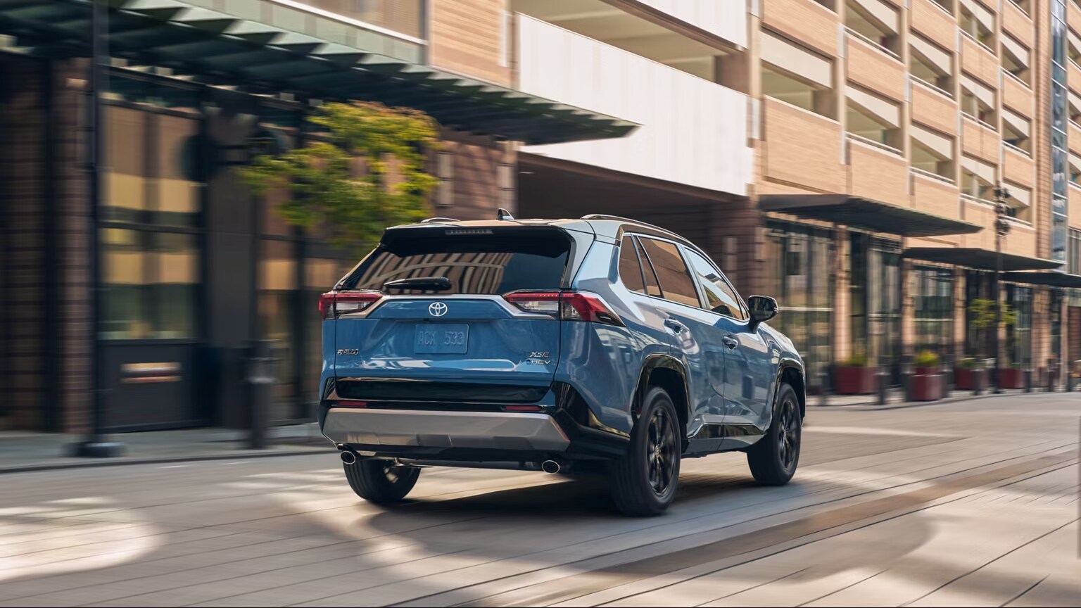 2025 RAV4 Hybrid XSE shown in Cavalry Blue for sale in Bastrop, TX