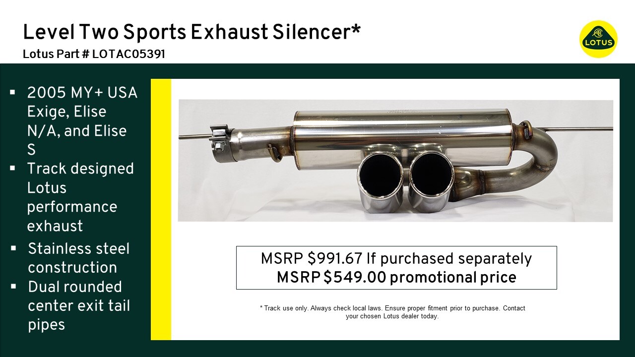 Level Two Sports Exhaust Silencer