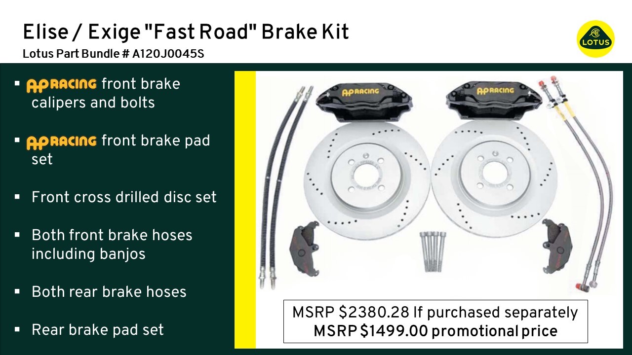 Elise / Exige Fast Road Brake Kit