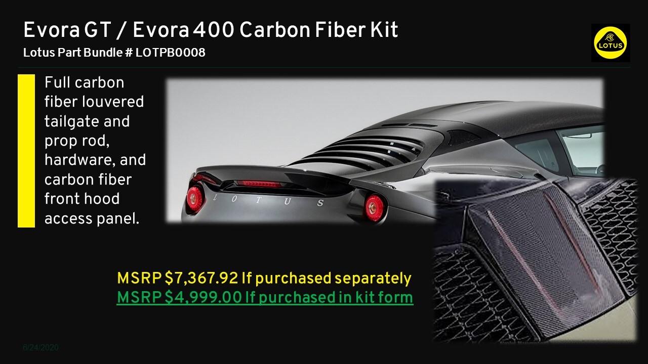 Evora GT / Evora 400 Carbon Fiber Kit