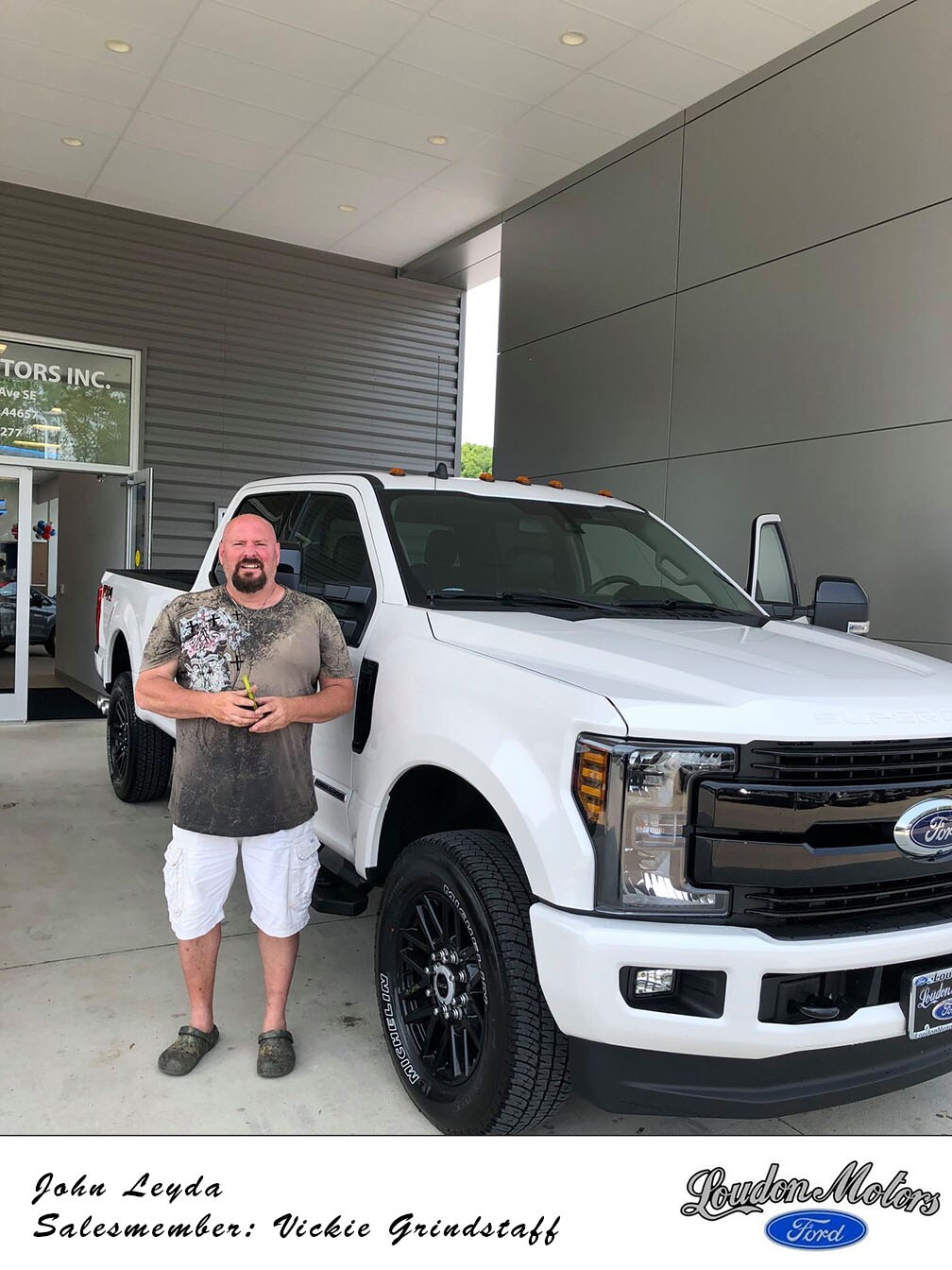 Thank you to John Leyda for choosing us to buy his new 2019 F250 Super Duty from! Vickie Costea-Grindstaff was able to help him into his new truck. copy.jpg