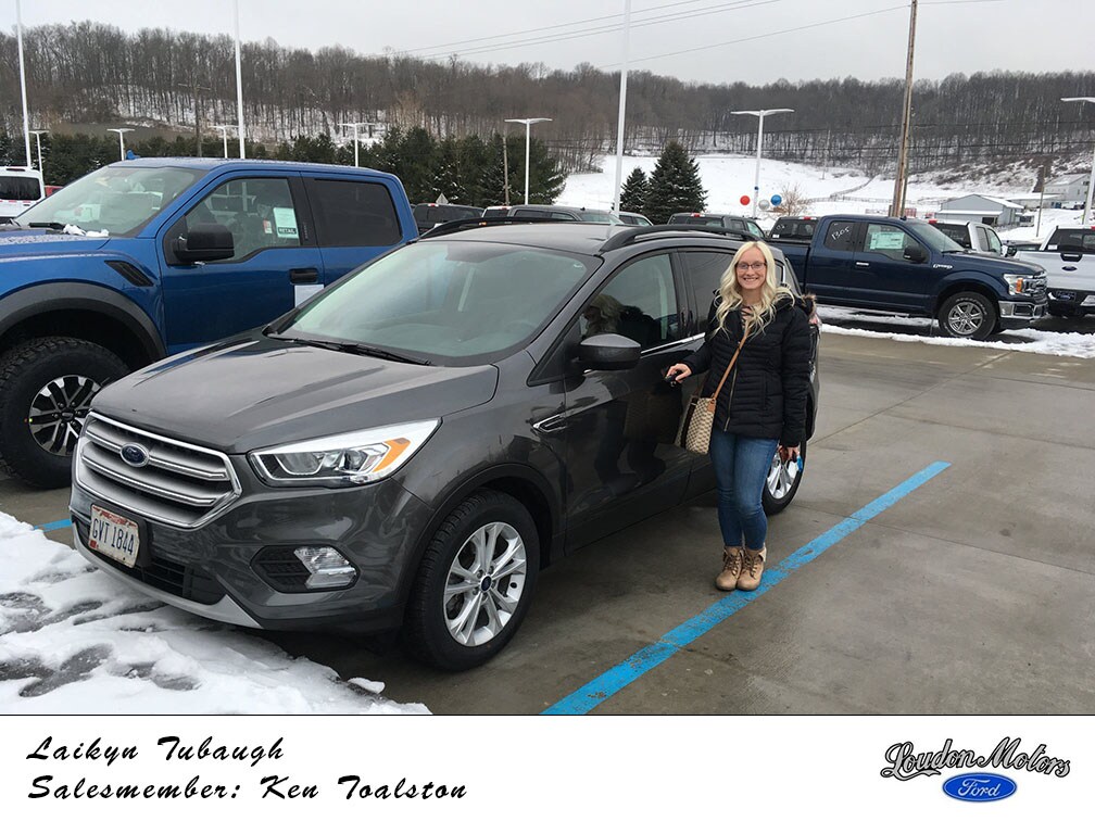 Thank you to Laikyn Tubaugh for choosing Loudon Motors Ford to do business with! Ken Toalston helped her get into a 2018 Ford EcoSport. .jpg