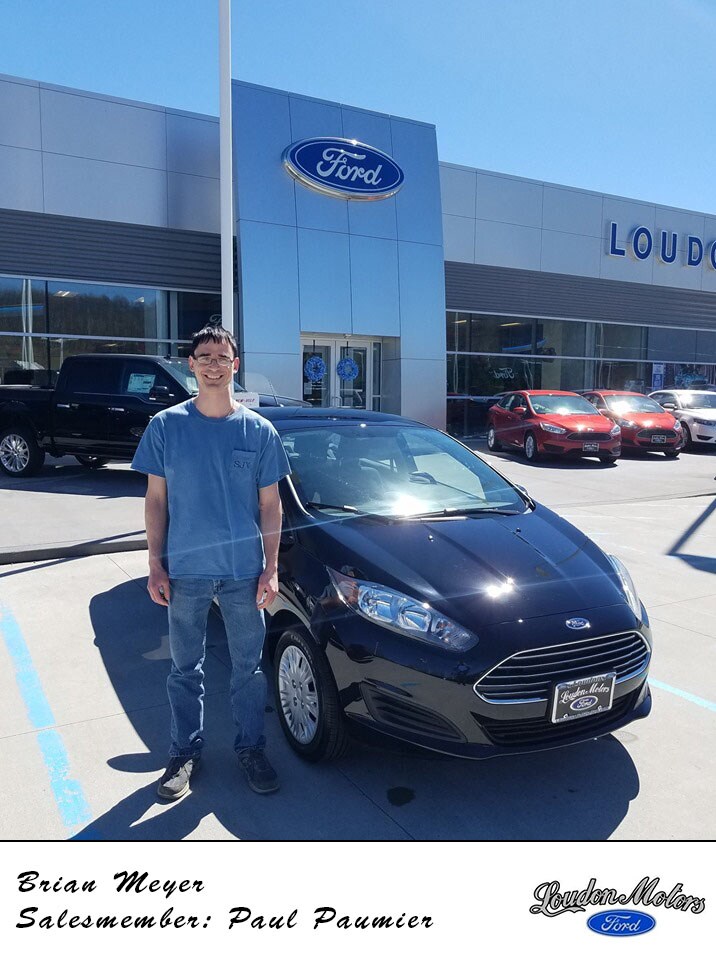 Thank you to Brian Meyer for coming to Loudon Motors Ford to get his 2018 Ford Fiesta! Paul Paumier was able to help him through the process. copy.jpg
