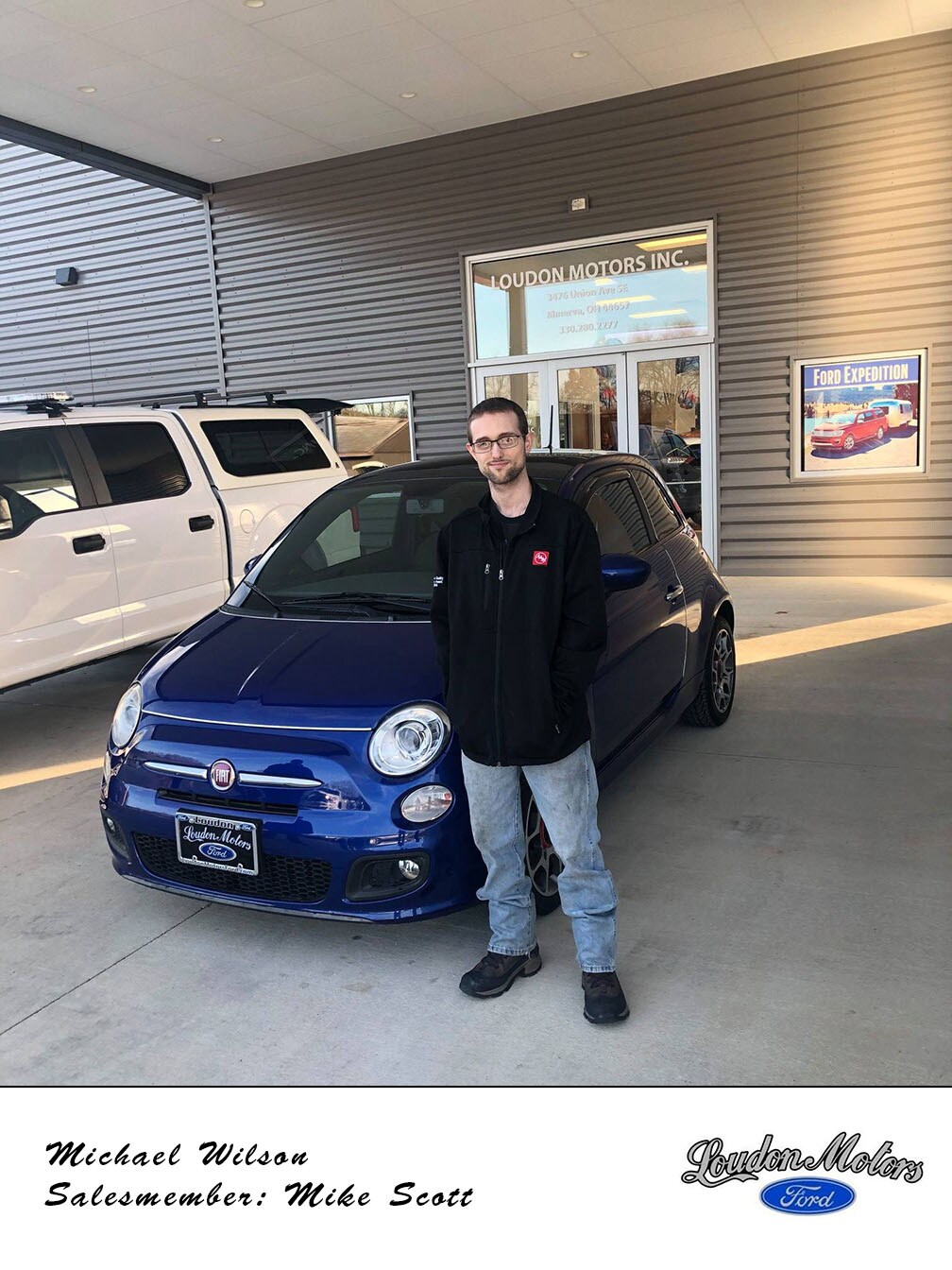 Thank you to Michael Wilson for coming to us with his business! Mike Scott was able to get him into a fiat 500. copy.jpg