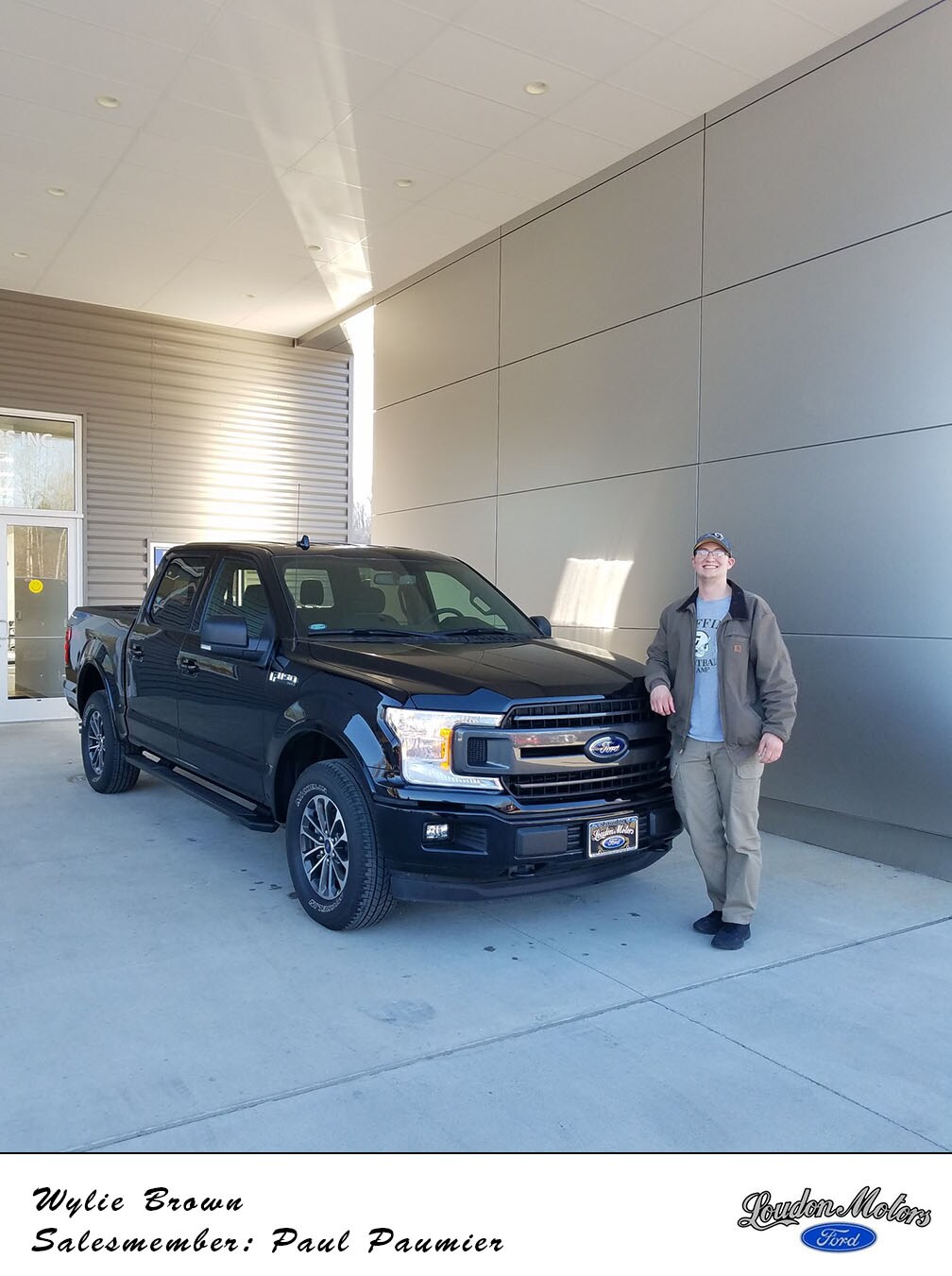 Thank you to Wylie Brown for coming to us for his new truck! Paul Paumier got him into a 2018 Ford F-150. .jpg