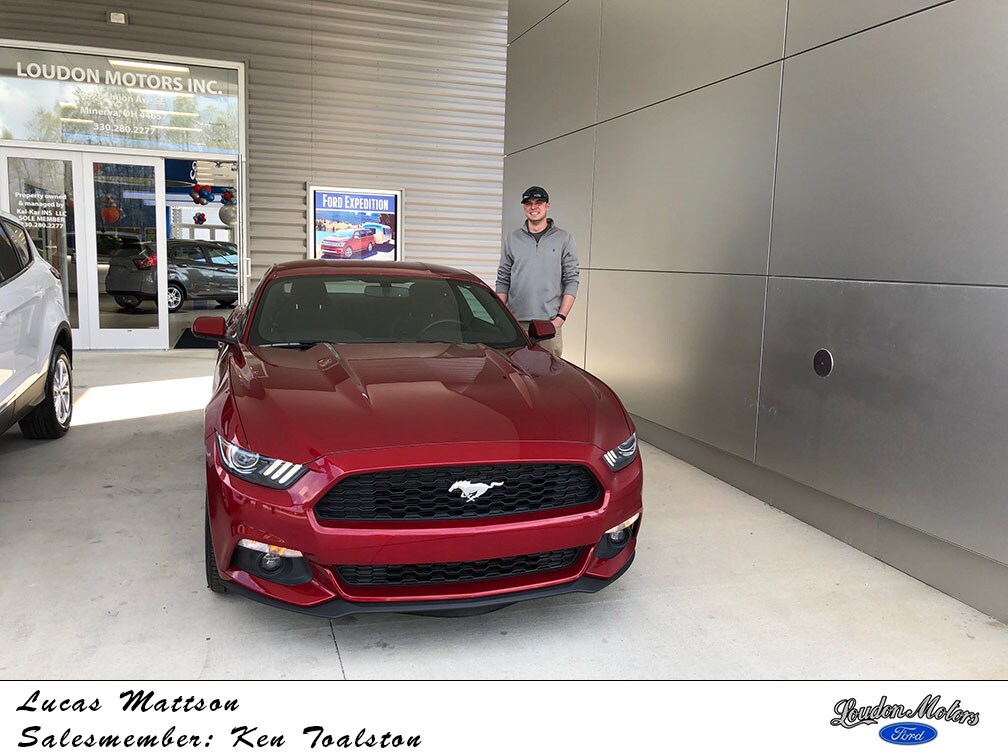 Thank you to Lucas Mattson for coming from Pennsylvania to business with us! Kenny Toalston was able to help him find his 2017 Ford Mustang. copy.jpg