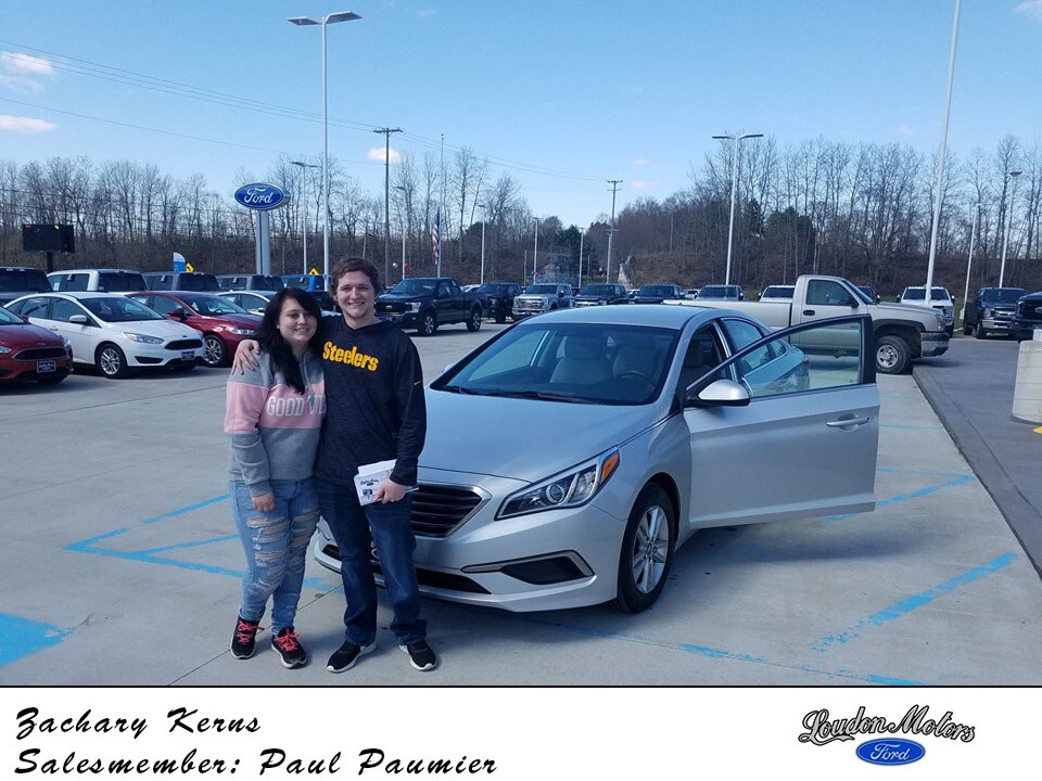 Thank you to Zachary Kerns for choosing Loudon Motors Ford as his trusted dealer! Paul Paumier was able to help him into a 2016 Hyundai Sonata. copy.jpg