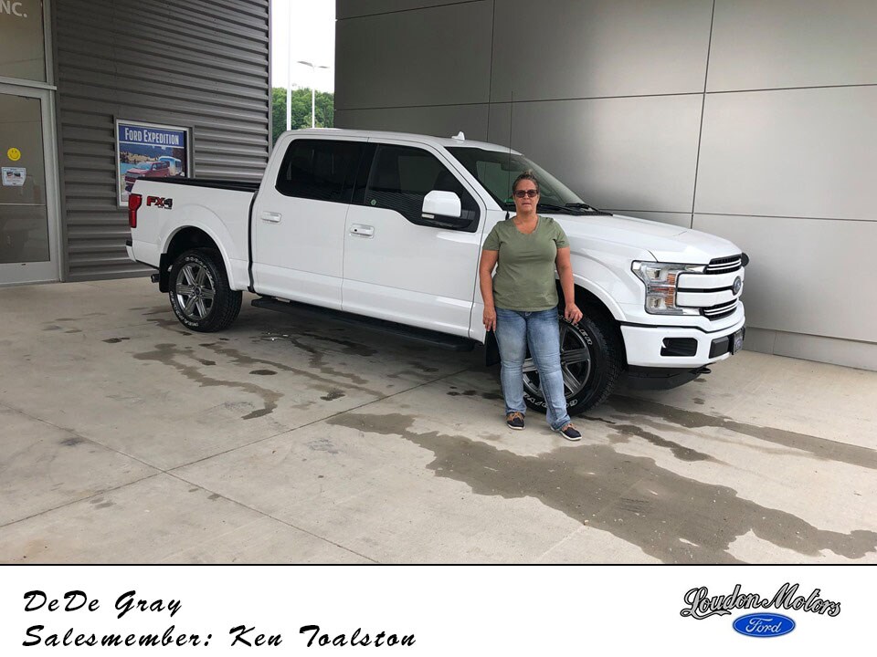 Thank you to DeDe Gray, a loyal customer, for continuing her business with us! Kenny Toalston was able to help her into a 2019 Ford F-150. copy.jpg