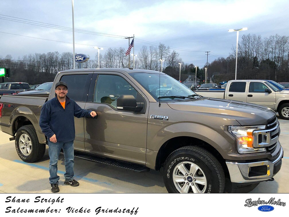 Thank you to Shane Stright for coming from Pennsylvania to do business at Loudon Motors Ford! Vickie Costea-Grindstaff helped him into a 2018 Ford F-150. copy.jpg