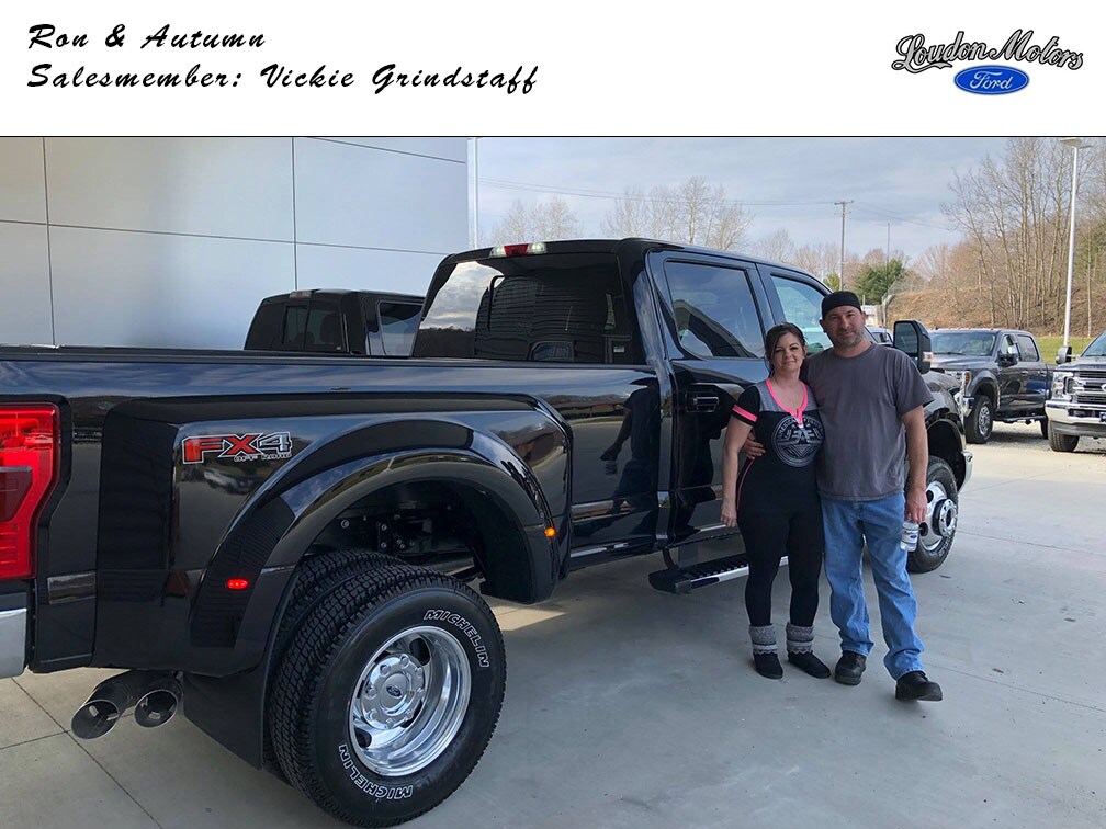 Thank you to repeat customers Ron and Autumn for continuing their business with us! Vickie Costea-Grindstaff was able to get them into a 2019 Ford F-350. copy.jpg