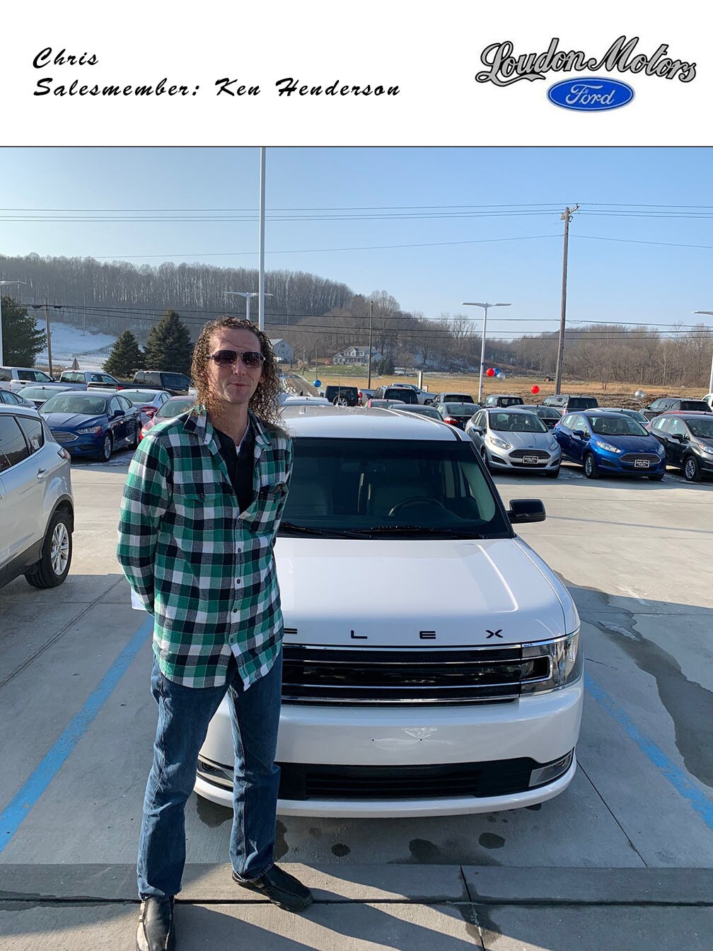 Thank you to Chris for coming to us to do business! Ken Henderson was able to get him into a 2016 Ford Flex. copy.jpg