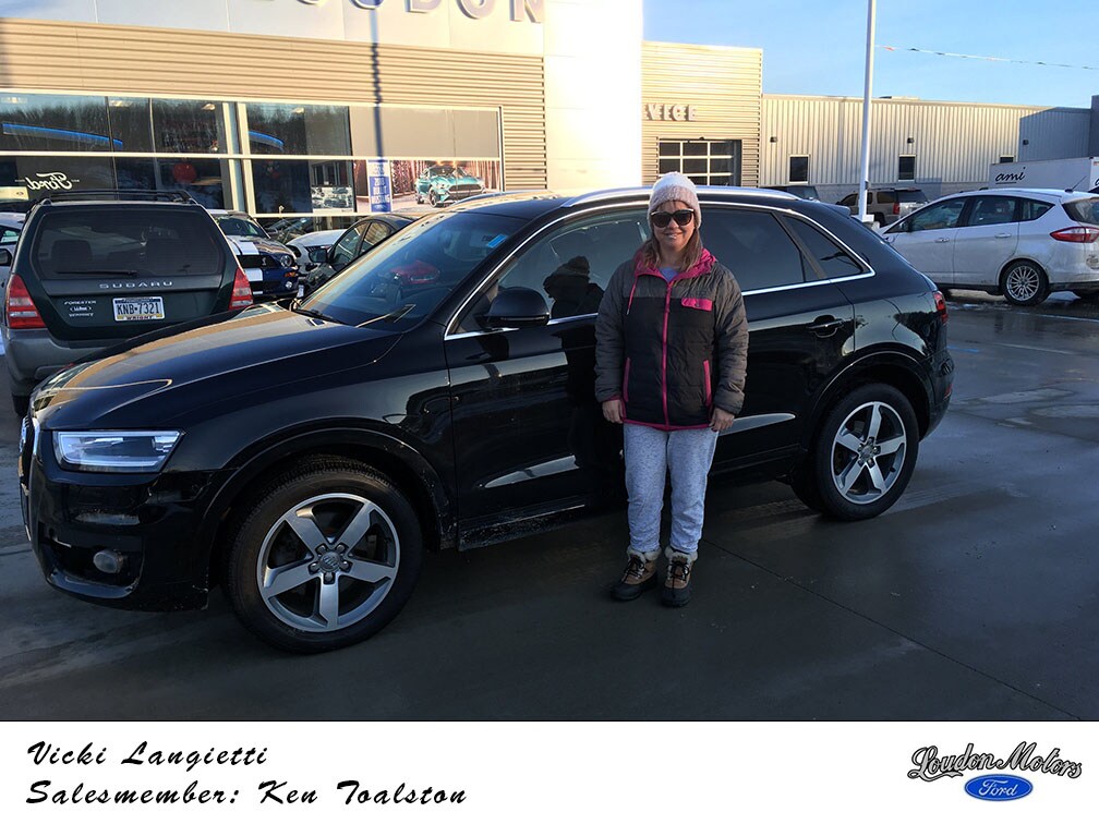 Thank you to Vicki Langietti for coming to do business at Loudon Motors Ford! Ken Toalston got her into a 2015 Audi Q3. copy.jpg