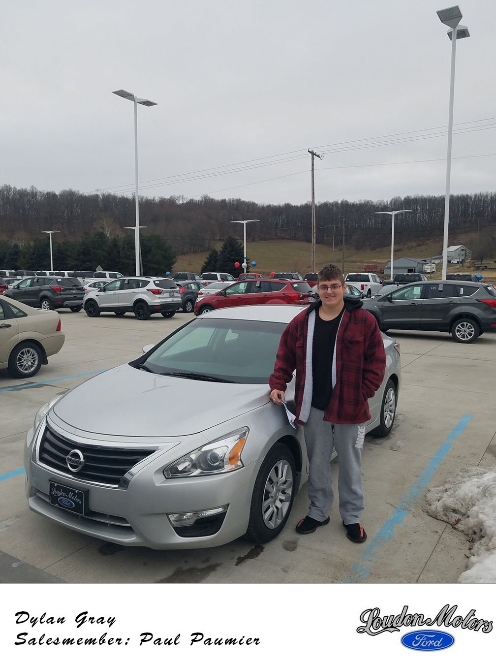 Thank you to Dylan Gray for coming to Loudon Motors Ford to do business! Paul Paumier got him into a 2015 Nissan Altima. copy.jpg