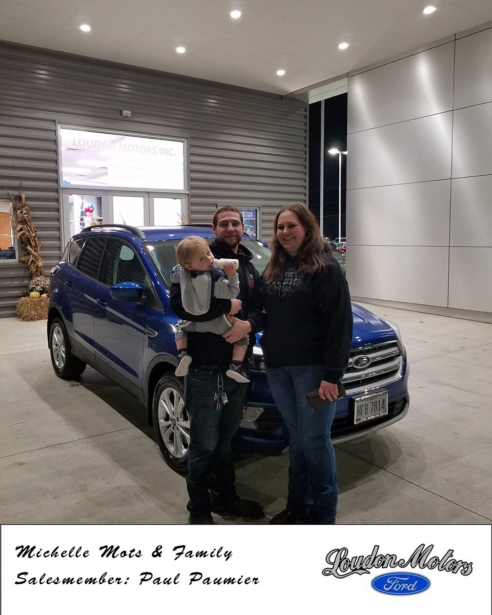 A big thank you to Michelle Motz, a repeat customer, for returning to us to do business! We appreciate it very much. Paul Paumier was able to help them into a 2018 Ford Escape! copy.jpg