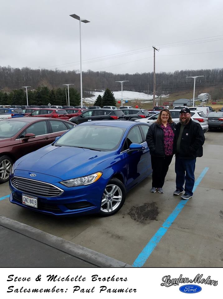 Thank you to Steve Brothers and Michelle Brothers, repeat customers, for continuing their business with us! Paul Paumier got them into a 2018 Ford Fusion. copy.jpg