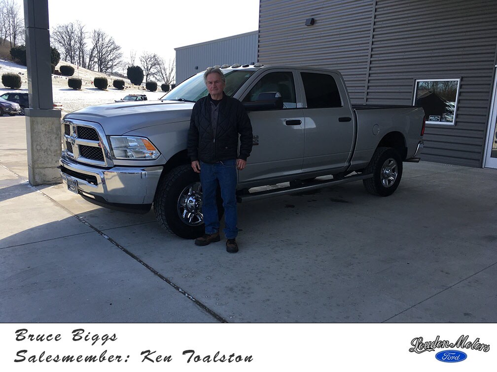 Thank you to Bruce Biggs for coming to do business with us! Ken Toalston got him into a 2014 Ram 2500. copy.jpg