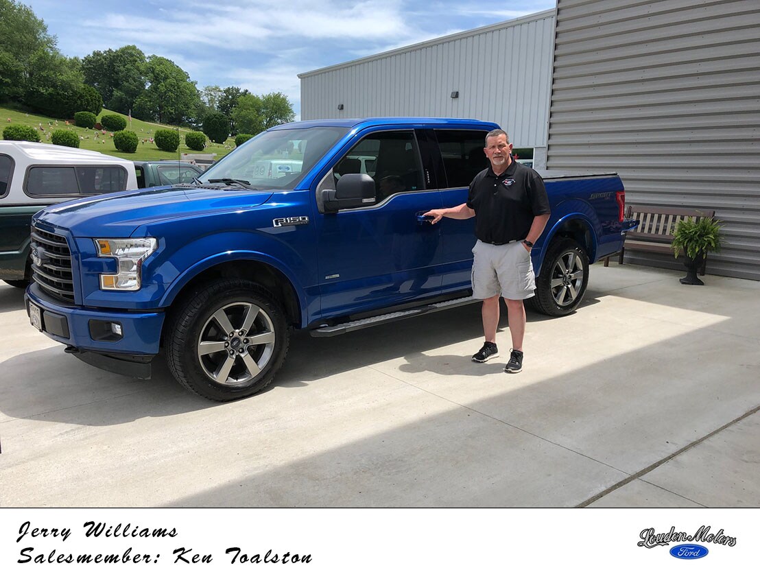 Thank you to Jerry Williams for coming to us with his business! Kenny Toalston was able to help him into a 2017 Ford F-150. copy.jpg